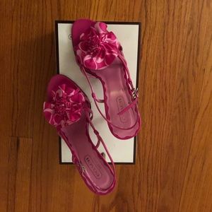 Coach pink heel sandals